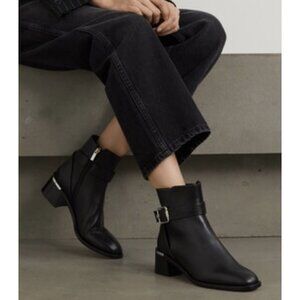 Jimmy Choo Black Leather Clarice 45 Ankle Bootie Boots EU 36 US 6 $995 - New